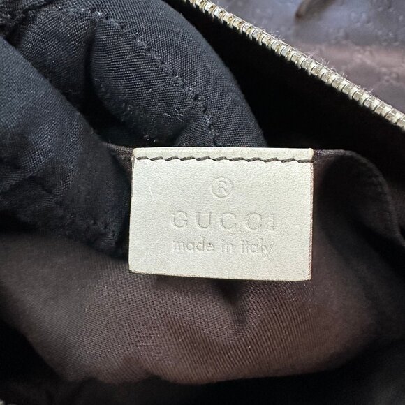 Authentic Gucci Monogram GG Trophy Canvas/Leather Medium Boston Bag - Picture 13 of 17